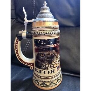 Limited Edition Willi Geck KFOR Kosovo German Beer Stein (Nr. 1352/5000)